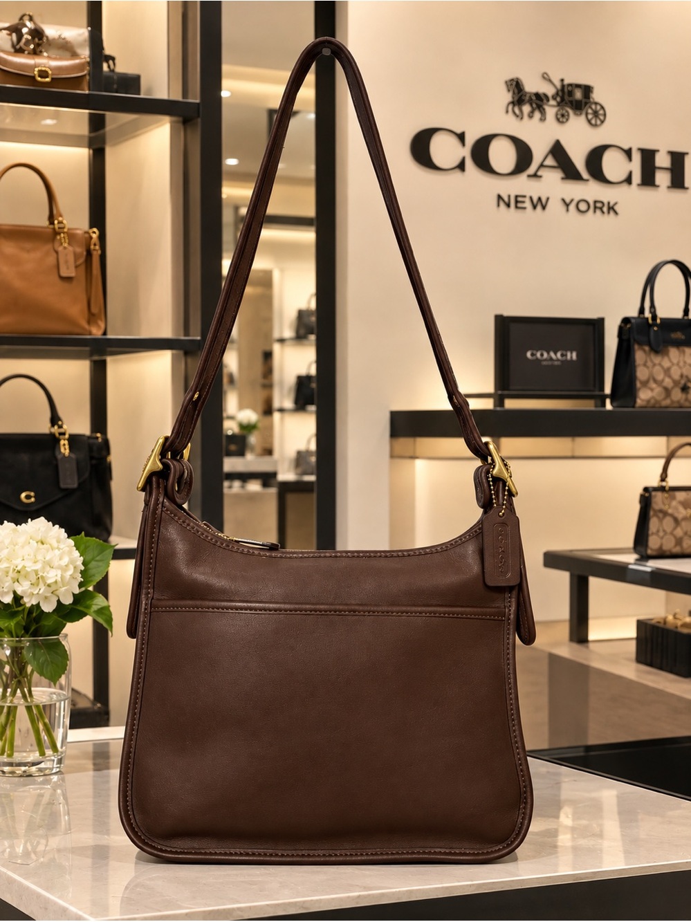 Coach vintage legacy mahogany  Leather Shoulder Bag